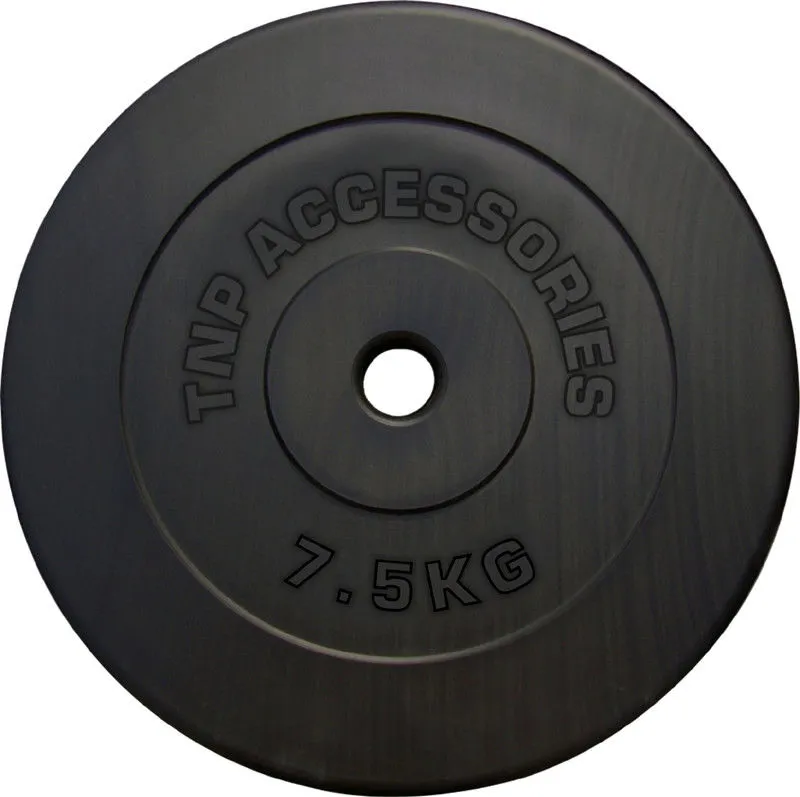 Standard 1" Round Vinyl Weight Plate 7.5kg - Black