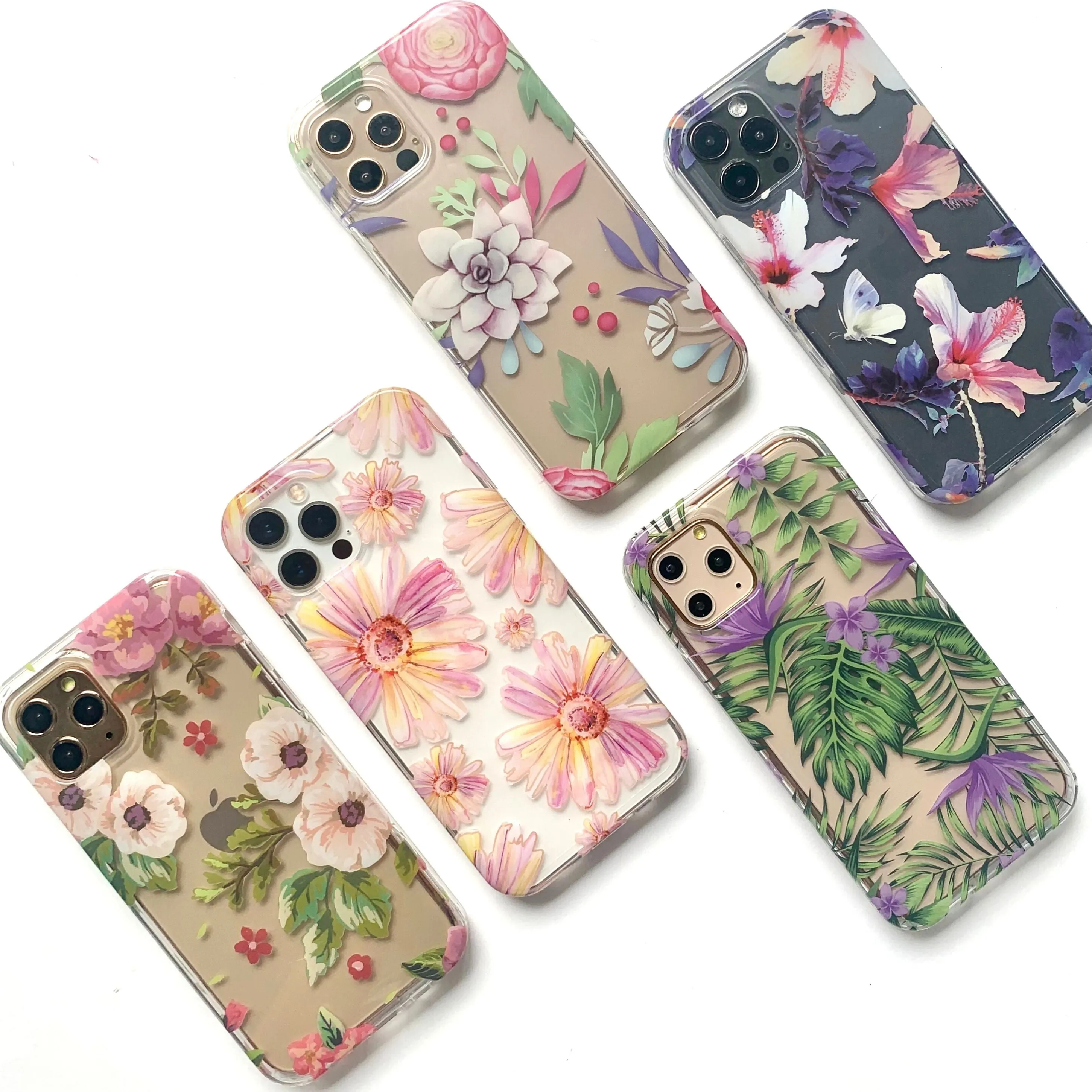 Succulent Blooms Clear Phone Case