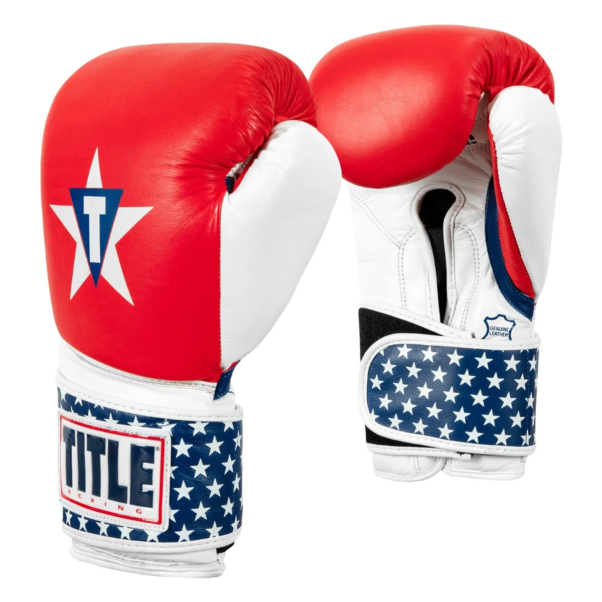 TITLE Boxing USA Leather Bag Gloves