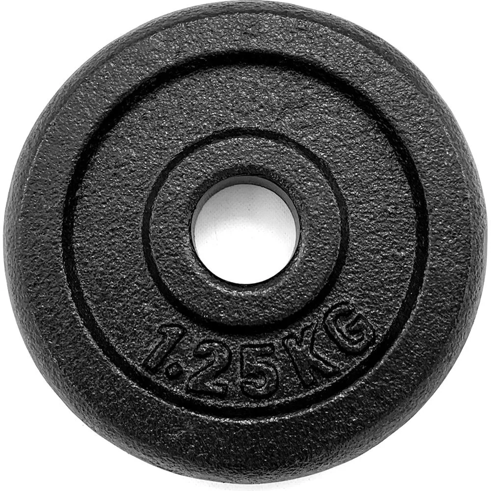 TnP Accessories Round Cast Iron Weight Plate 1" - 1.25KG - Black