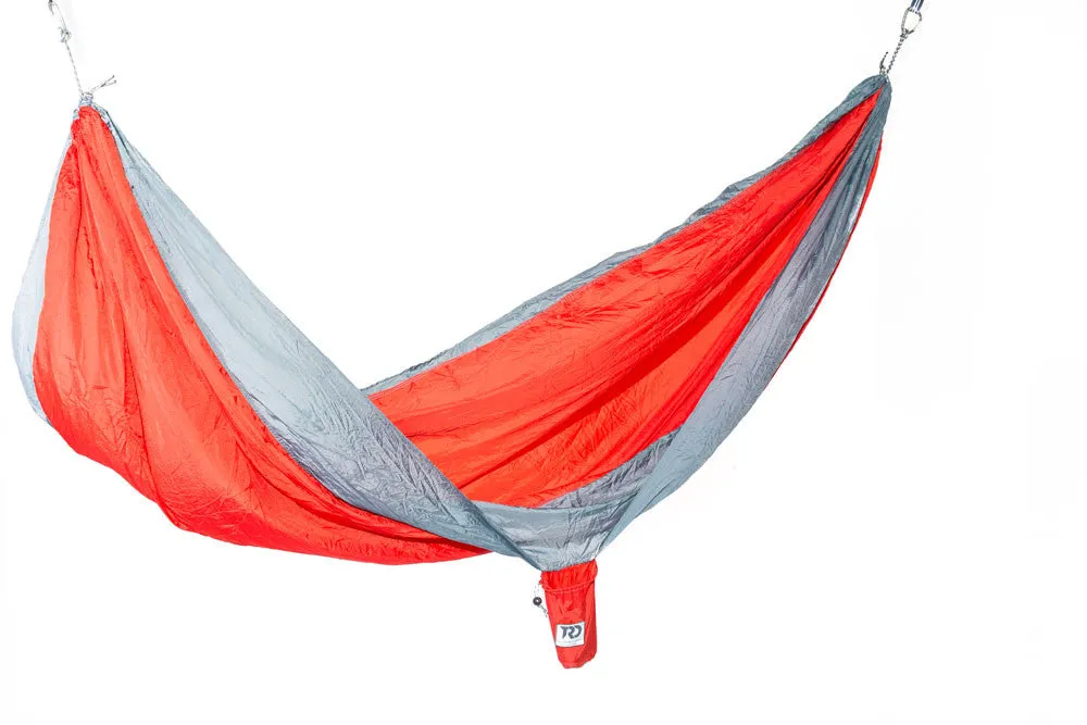 Twisted Double Hammock - Red-Orange/Smoke Grey