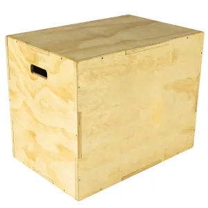 Wooden Plyo Box Plyometrics CrossFit Fitness - 45cm x 40cm x 35cm